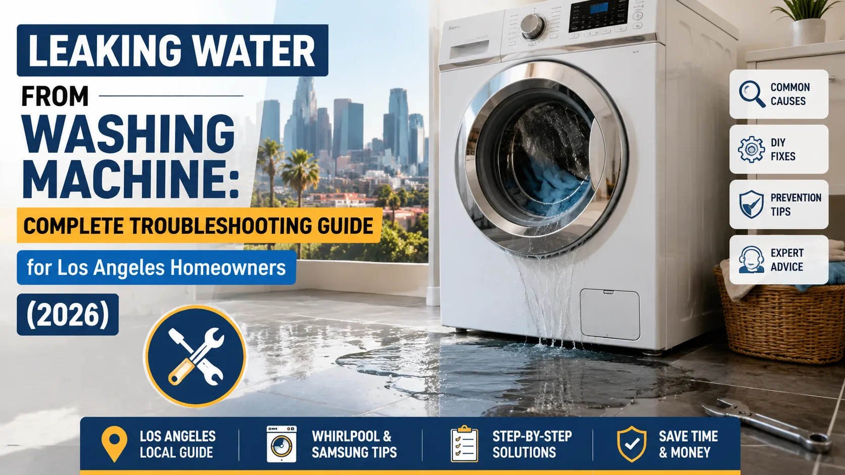 Leaking water from washing machine