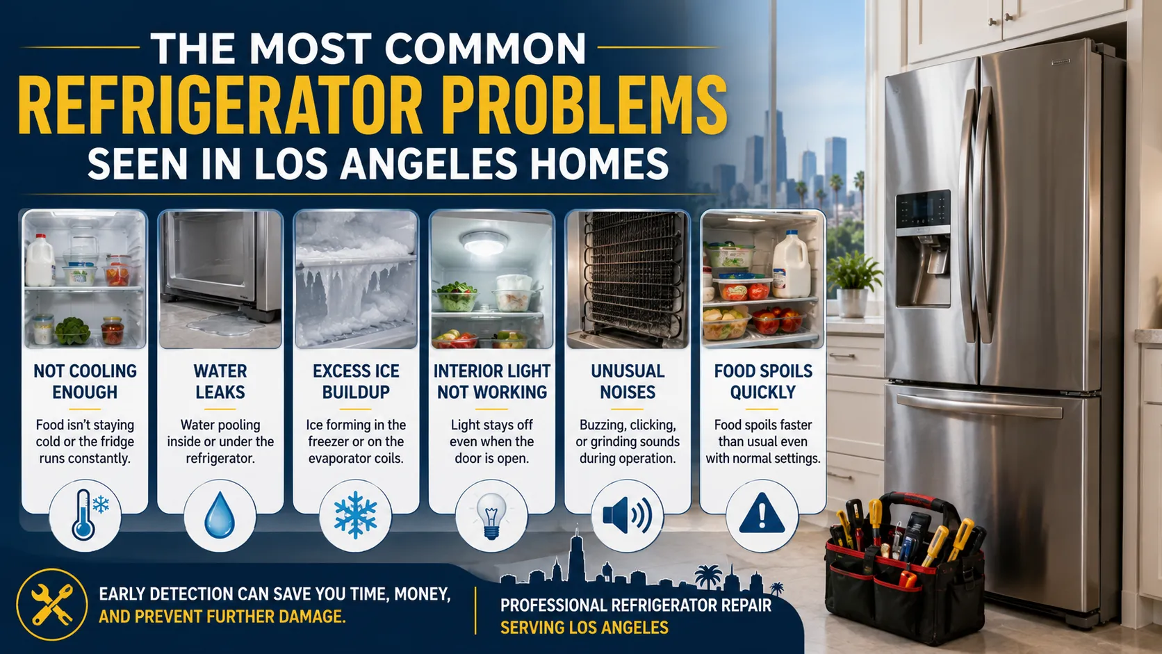 The Most Common Refrigerator Problems Seen in Los Angeles Homes