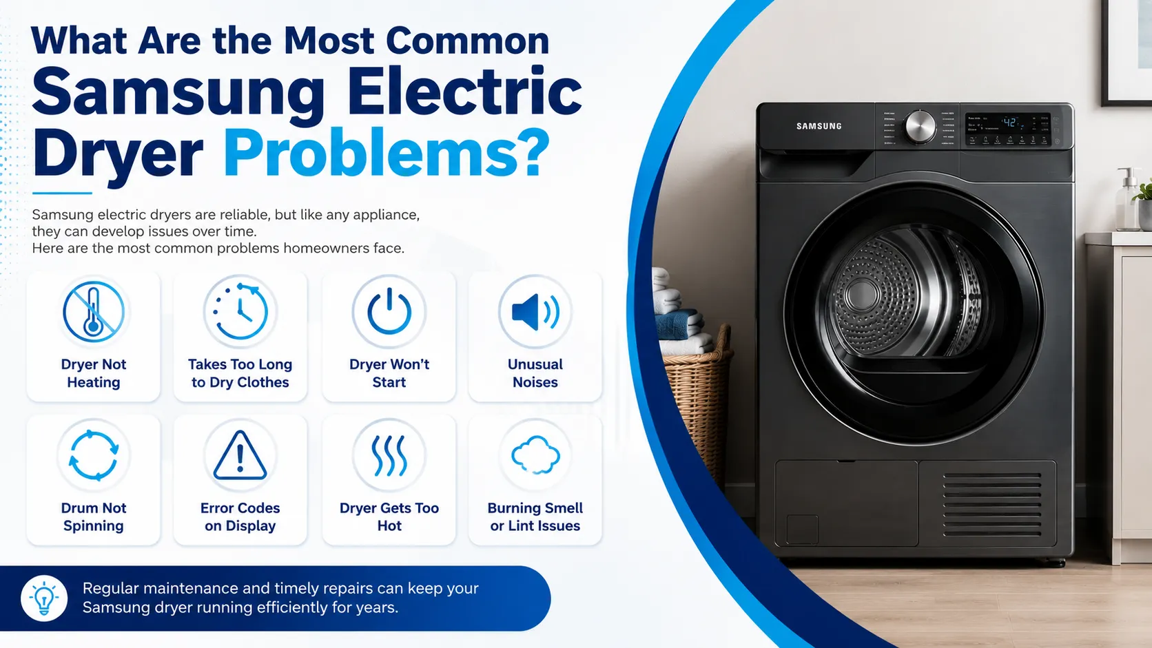 What Are the Most Common Samsung Electric Dryer Problems