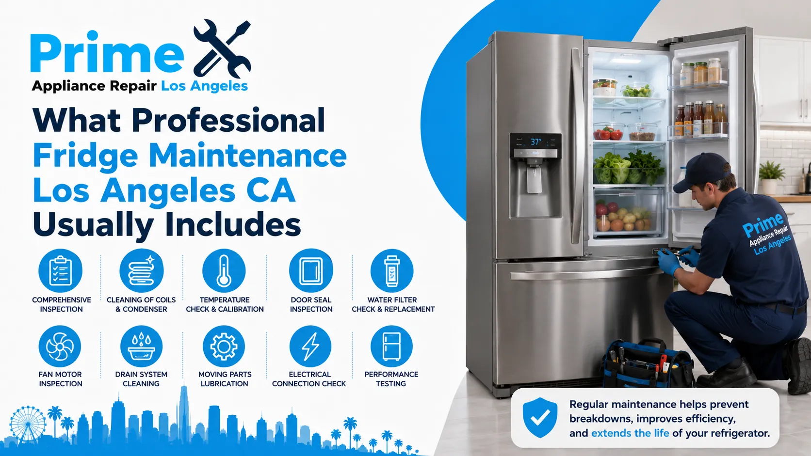 What Professional Fridge Maintenance Los Angeles CA Usually Includes