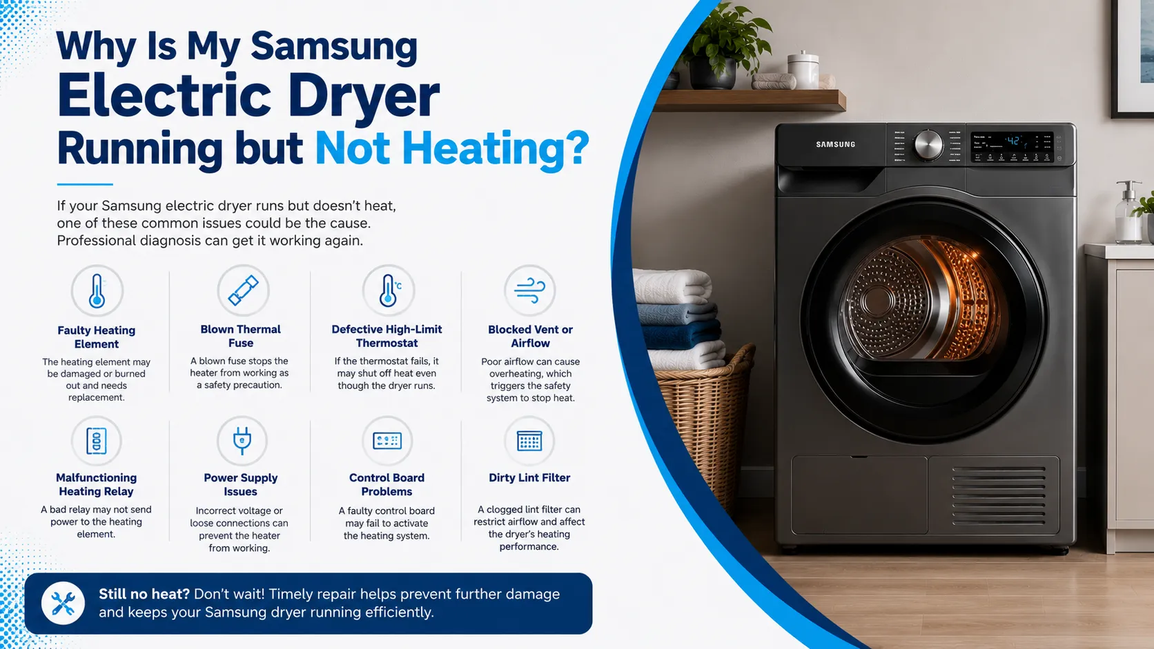 Why Is My Samsung Electric Dryer Running but Not Heating