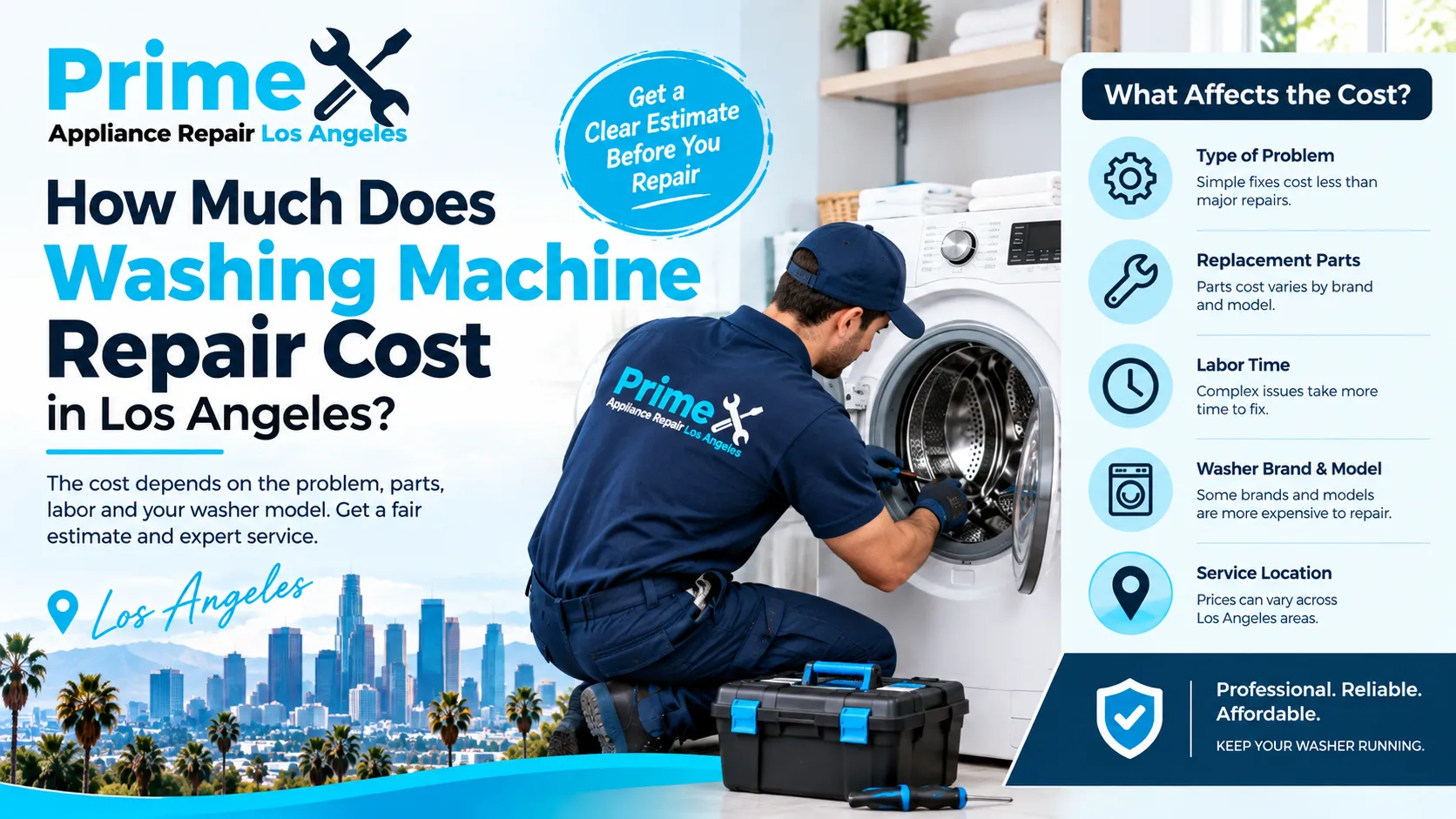 How Much Does Washing Machine Repair Cost in Los Angeles