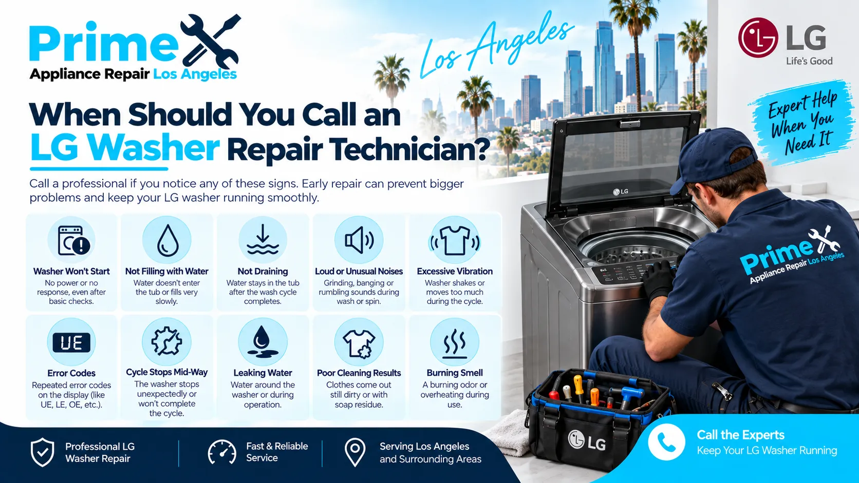 When Should You Call an LG Washer Repair Technician