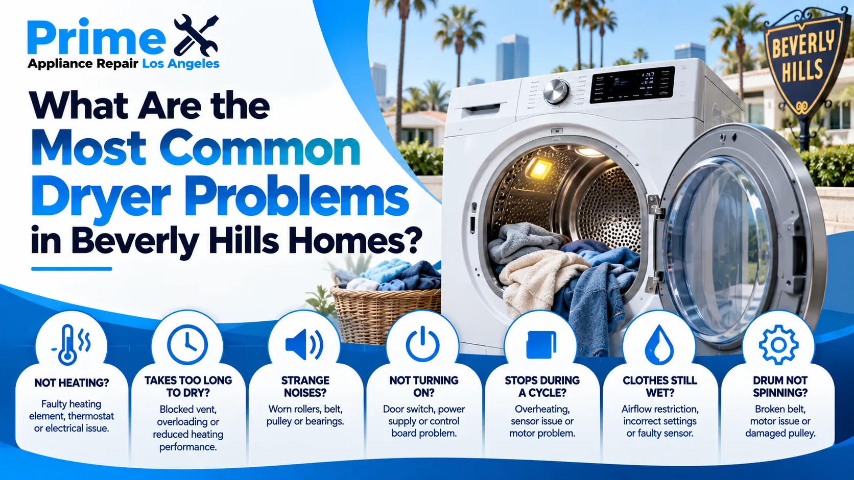 What Are the Most Common Dryer Problems in Beverly Hills Homes